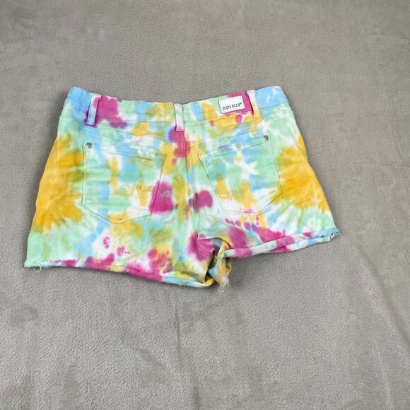 Judy Blue Woman's Tie-Dye Denim Shorts L Multicolor Cotton Blend Comfortable Sty - Picture 9 of 13